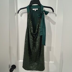 Jennifer Lopez Emerald Sequin Halter Top